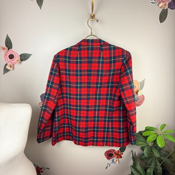 Pendleton Plaid Wool Blazer & Skirt Set - Size - 12 - Picture 6 of 12